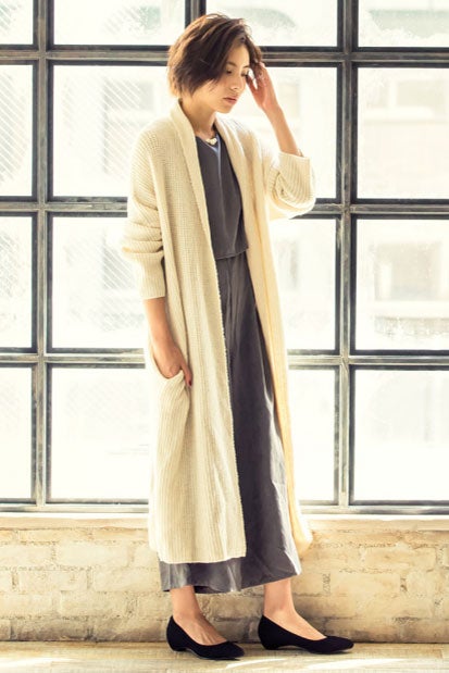 ロングニットコーディガン「Re:EDIT by GALSTAR」3,998円（税込）／画像提供：Re:EDIT by GALSTAR
