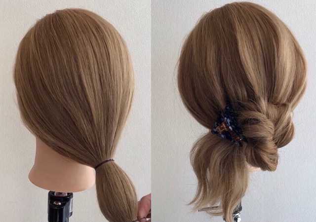 くるりんぱ応用編 くるりんぱをさらに可愛く 5分でできて簡単 華やか お団子ヘアアレンジ モデルプレス