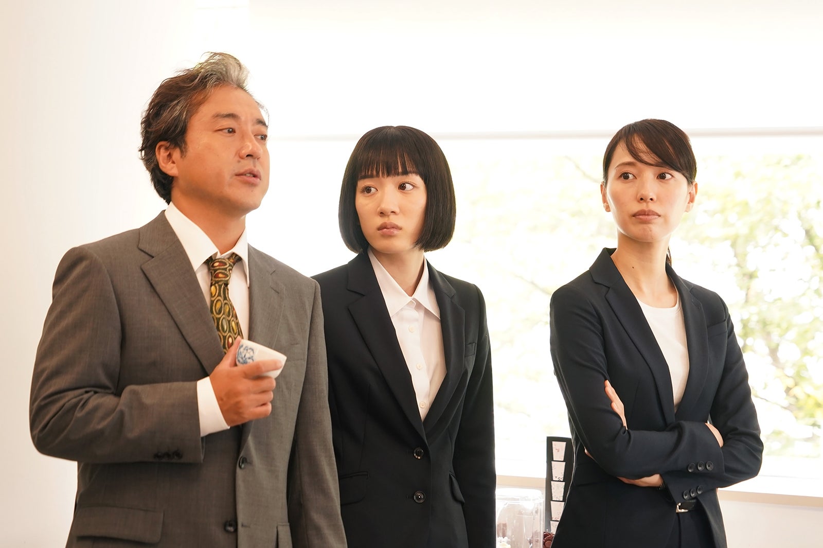 ムロツヨシ、永野芽郁、戸田恵梨香 「ハコヅメ～たたかう！交番女子～」第4話より（C）日本テレビ