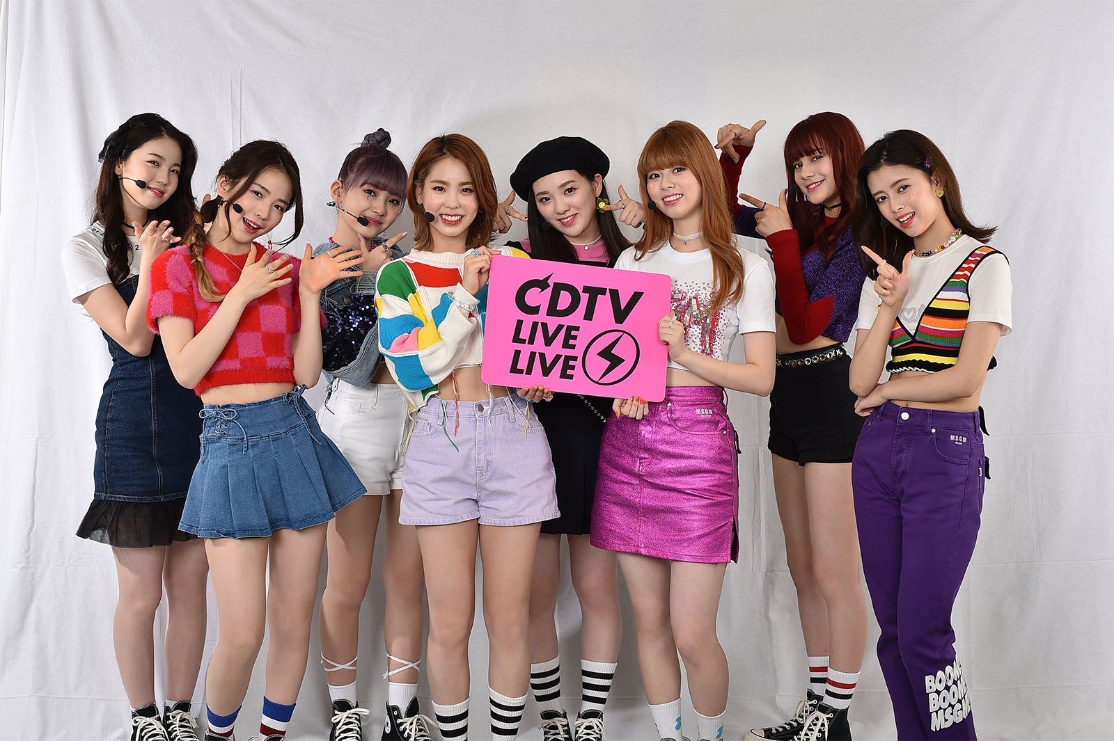 （左から）AYAKA、MAYA、MAYUKA、MAKO、RIO、RIKU、NINA、RIMA （C）TBS