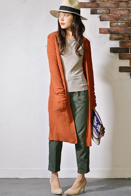 シンプルリブロングカーディガン「coca」1,990円（税込）／画像提供：coca