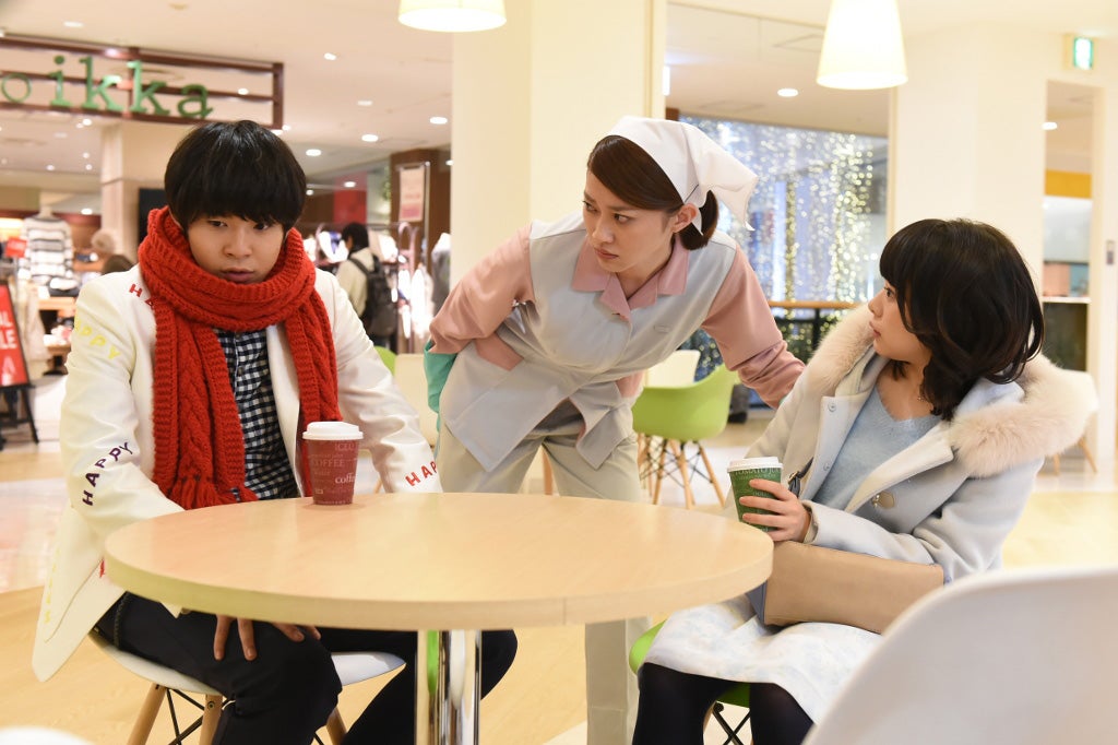 太賀、原幹恵、岸井ゆきの「レンタルの恋」第7話より（C）TBS