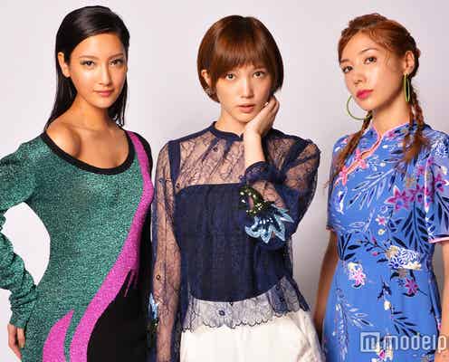本田翼&菜々緒&仲里依紗のSEXYバトル!オフショル、レース、スリット…個性が炸裂<ファッション&ヘアメイク解説>