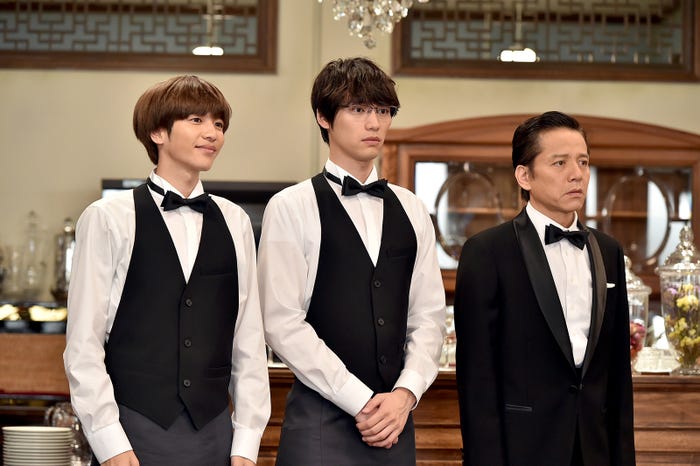 (左から)志尊淳、福士蒼汰、勝村政信/『Heaven?~ご苦楽レストラン~』より(C)TBS