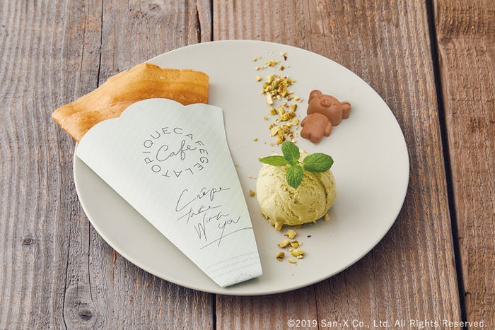 リラックマのシュガーバタークレープ　1,280円（C）2019 San-X Co．，Ltd．All Rights Reserved．