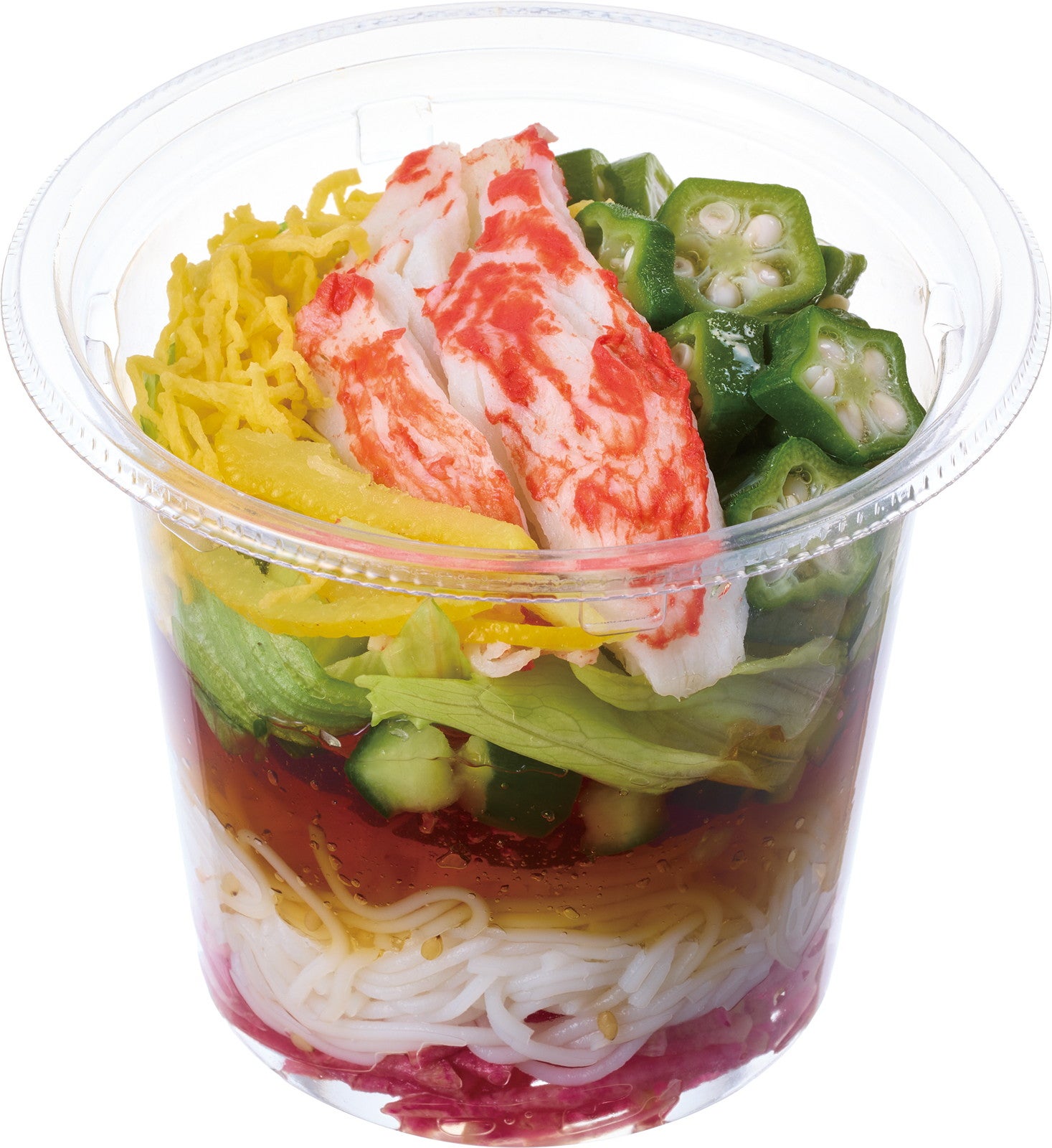 「混ぜて食べる 和風パフェサラダ（ビーフン入り）」税込475円／提供画像