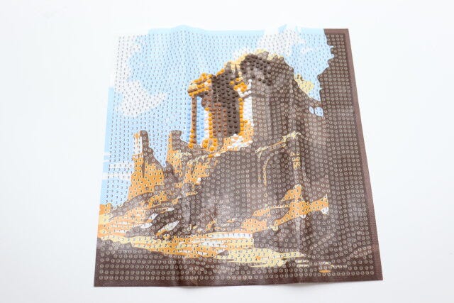 ビーズアートキット絵画(ライオン/建物) ビーズアートキット絵画(ライオン/建物)