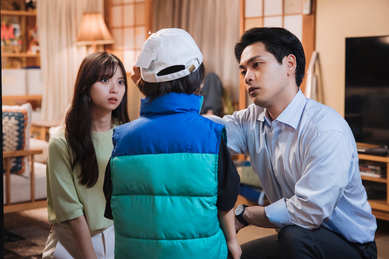 齋藤飛鳥、佐藤大空、柳楽優弥「ライオンの隠れ家」第6話（C）TBS