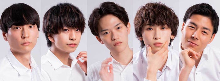 『ミスミスター立教コンテスト2020』ファイナリスト(左から)瀧沢玲央、加藤隆司、藤本世羅、鈴木廉、舟橋英我(提供写真)