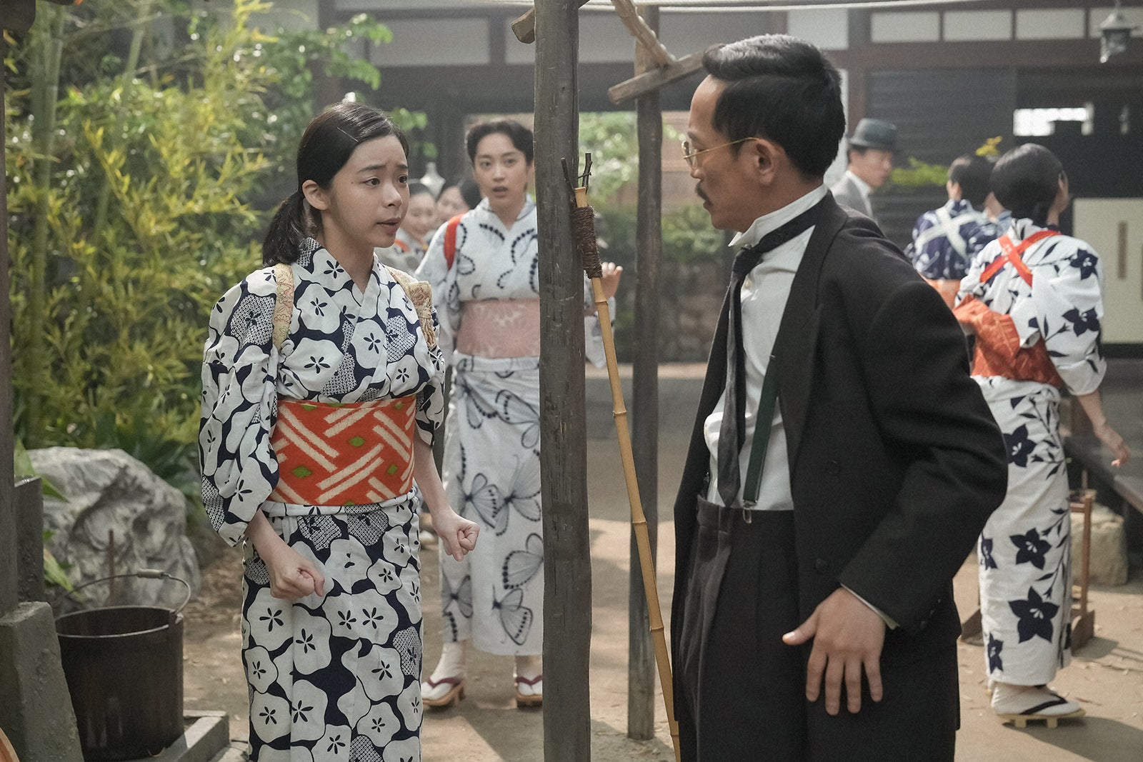 趣里、清水くるみ、中川晴樹「ブギウギ」第16話（C）NHK