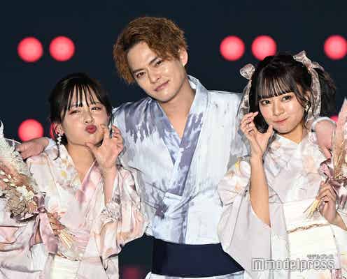 中山優馬、サプライズで“3きょうだい”初共演 山田菜々&山田寿々と浴衣姿で爽やかランウェイ【関西コレクション 2024 S/S】