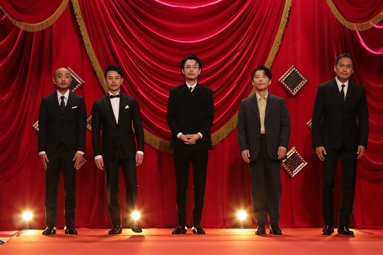 宇野祥平、妻夫木聡、成田凌、星野源、渡辺謙（C）日本アカデミー賞協会
