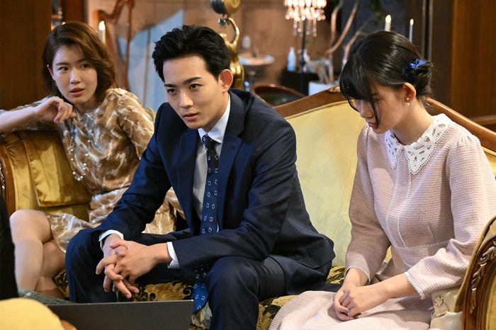 呉城久美、竜星涼、岡井みおん「潜入兄妹 特殊詐欺特命捜査官」第2話(C)日本テレビ