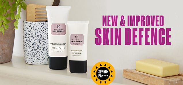 「スキンディフェンス プロテクションローション SPF50+ PA++++」左:60mL 右:40mL ※プレゼントの対象は、40mL(提供写真)