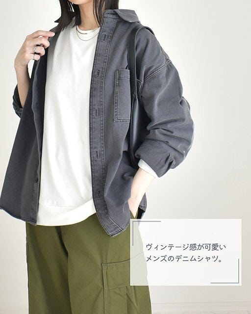 GU デニムオーバーサイズシャツ サイズ感 GUのデニムオーバーサイズシャツサイズ感