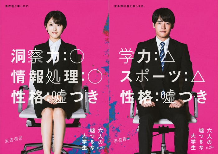 浜辺美波＆赤楚衛二ら、6人の就活生が心理戦 青春ミステリ小説「六人の嘘つきな大学生」実写映画化