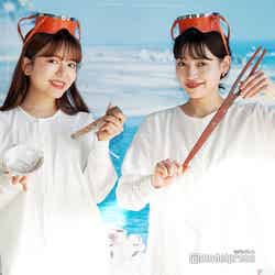 海女さんコスチュームに着替えてフォトブースでパチリ! (C)モデルプレス