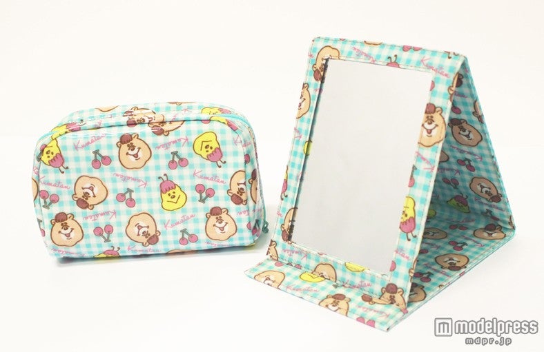 「KUMATAN（クマタン）」コスメポーチ／ミラー