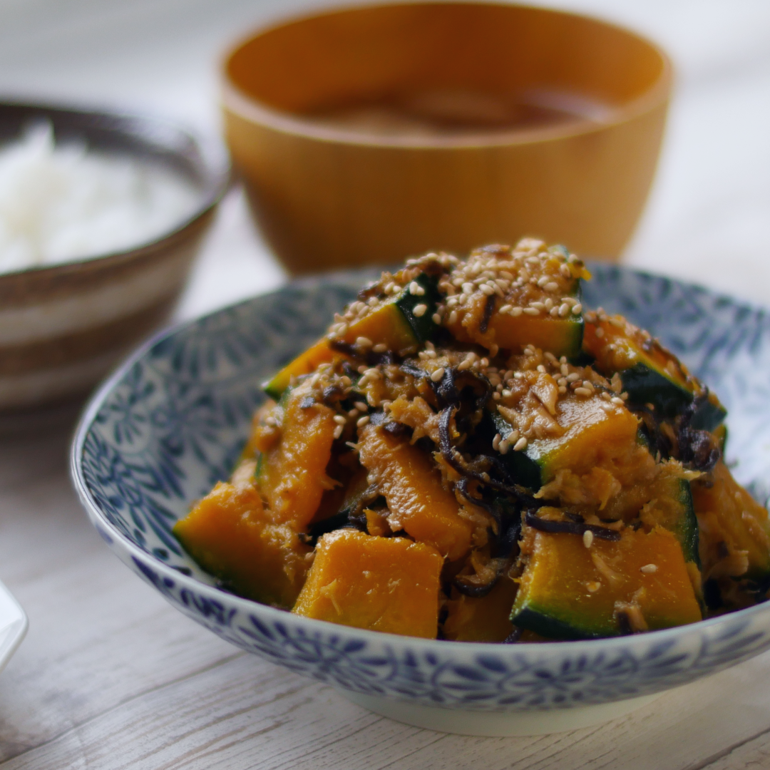 10分で食卓へ！レンジでほっくり塩昆布の無限かぼちゃ