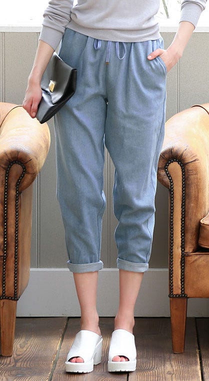 リラックスデニムドロストパンツ「salus」3,490円(税込)