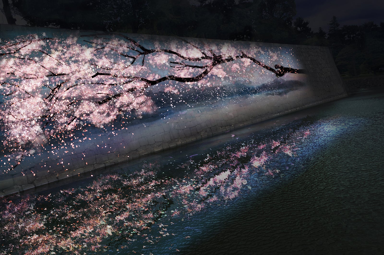 FLOWERS BY NAKED 2020 −桜− 世界遺産・二条城／画像提供：ネイキッド