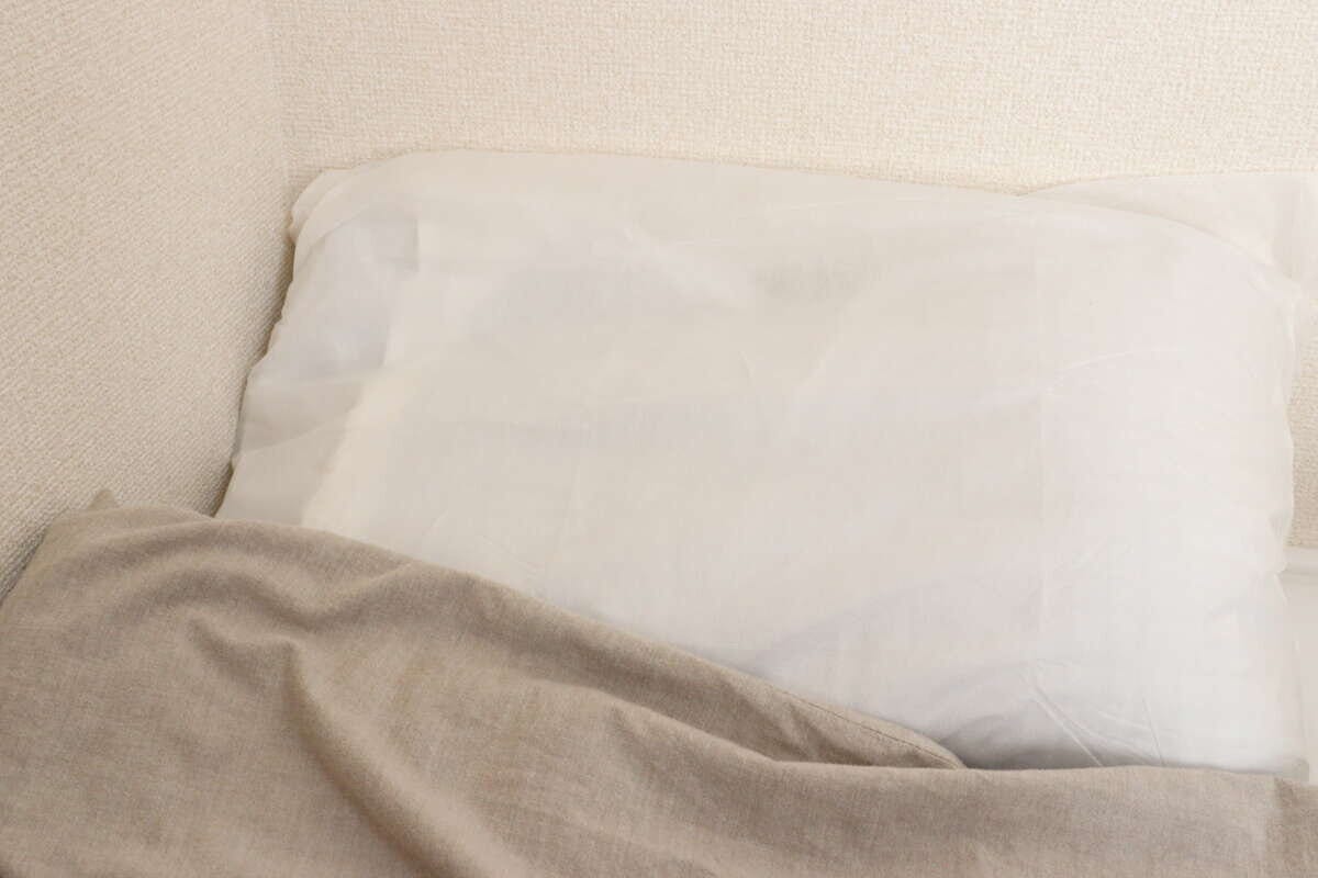 トラベル携帯用枕カバー（2枚）　使用例