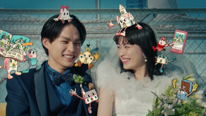 兵頭功海、茅島みずき/新TVCMゼクシィアプリ「私も、ゼクシィです」式場探し篇(提供写真)