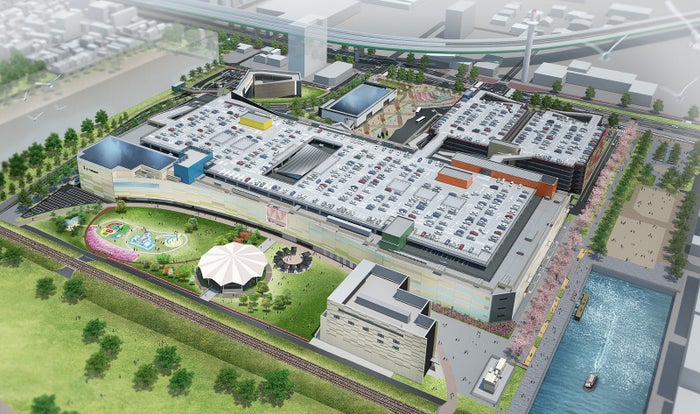 「三井ショッピングパーク ららぽーと名古屋みなとアクルス」外観（イメージ）／画像提供：三井不動産