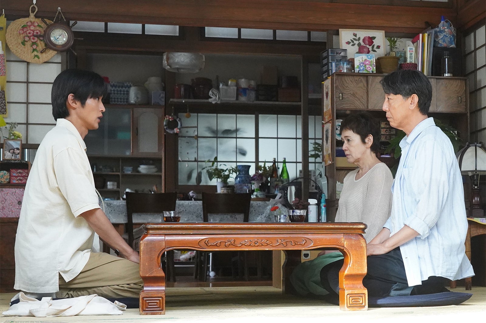 目黒蓮、大竹しのぶ、利重剛「海のはじまり」第10話より（C）フジテレビ