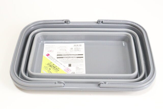 ダイソーの折りたたみソフトバスケット(9.35L)1 ダイソーの折りたたみソフトバスケット(9.35L)1