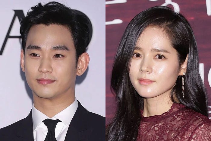 (左から)キム・スヒョン、ハン・ガイン(Photo by Getty Images)