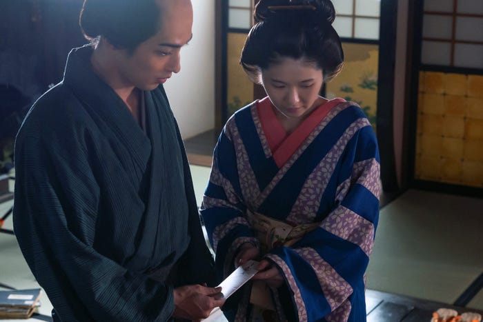 横浜流星、小野花梨「べらぼう~蔦重栄華乃夢噺~」第6話(C)NHK