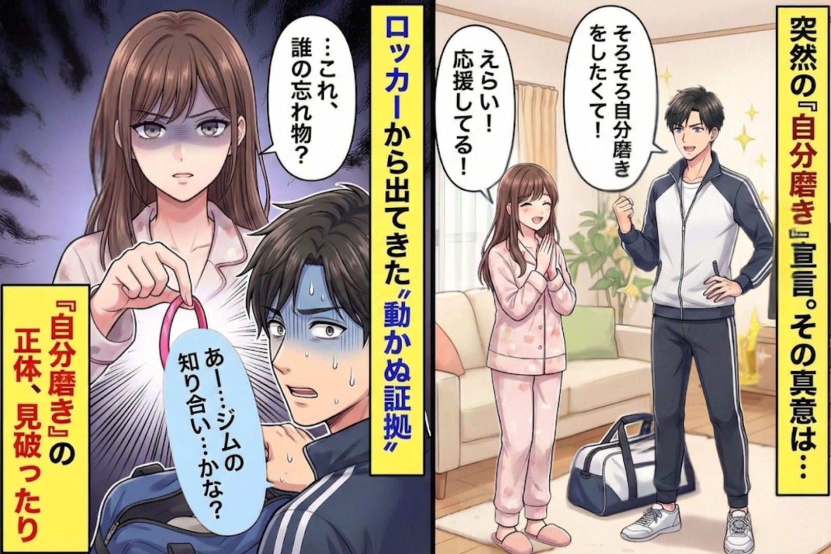 彼が急に筋トレ開始「自分磨き」→ロッカーに入ってた“私のじゃないヘアゴム”