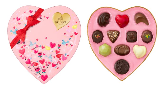 ジュエリー ハートボックス 11粒入/画像提供:ゴディバ ジャパン株式会社