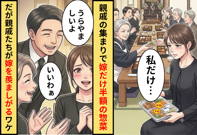 親戚の集まりで嫁だけ半額の惣菜！？だが「いいなぁ」高級弁当を食べていた親戚たちが嫁を羨ましがるワケ