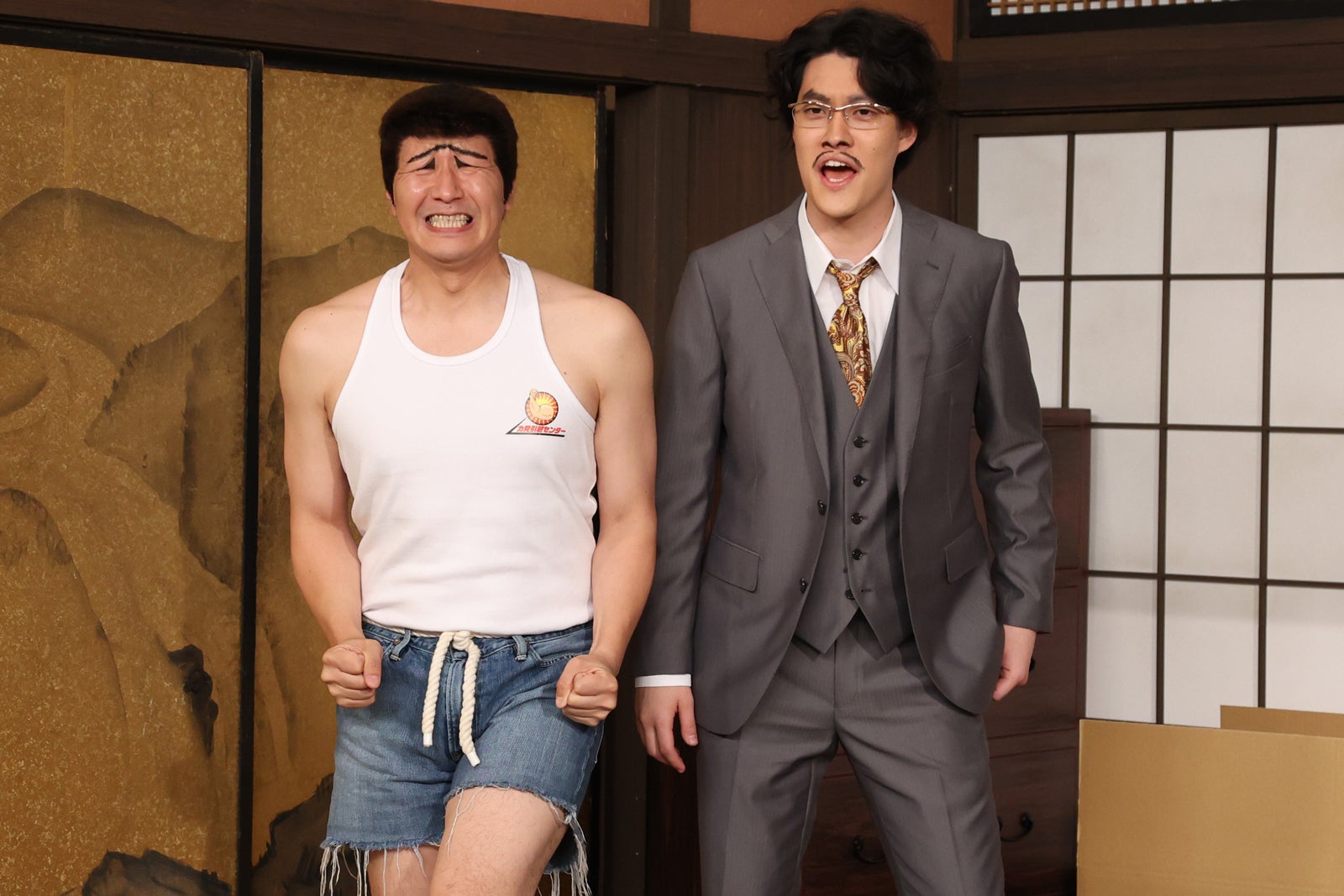 （左から）長田庄平、粗品 （C）フジテレビ