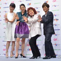 (左から)剛力彩芽、菊川怜、野沢雅子、古谷徹