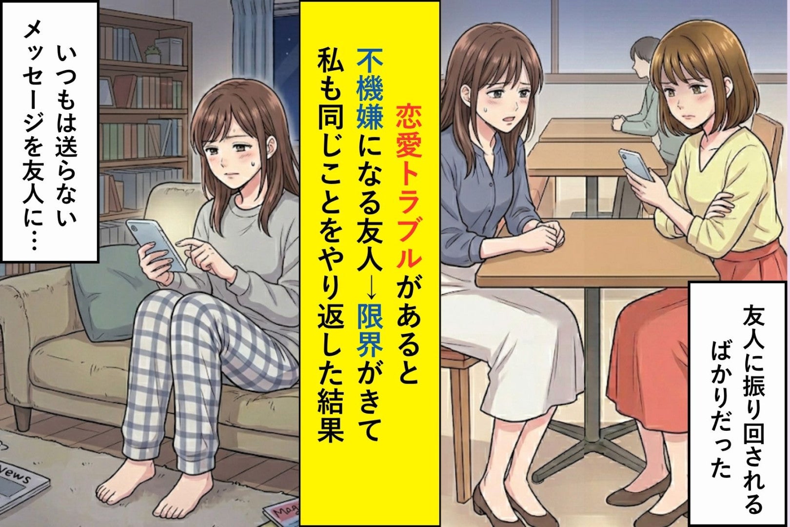 恋愛トラブルがあると不機嫌になる友人→限界がきて私も同じことをやり返した結果