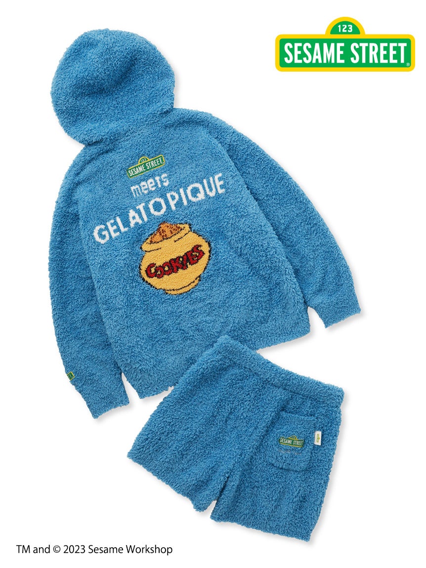 クッキーモンスターパーカ＆ショートパンツSET（提供写真）