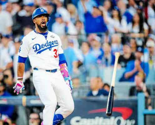 ドジャース テオスカーが確信の先制弾!大谷翔平もベンチ飛び出す 7タコ5三振の眠れる男がバット放り投げ絶叫