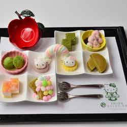はろうきてぃ 虹のおさんぽケーキプレート ラテセット2,680円（提供画像）