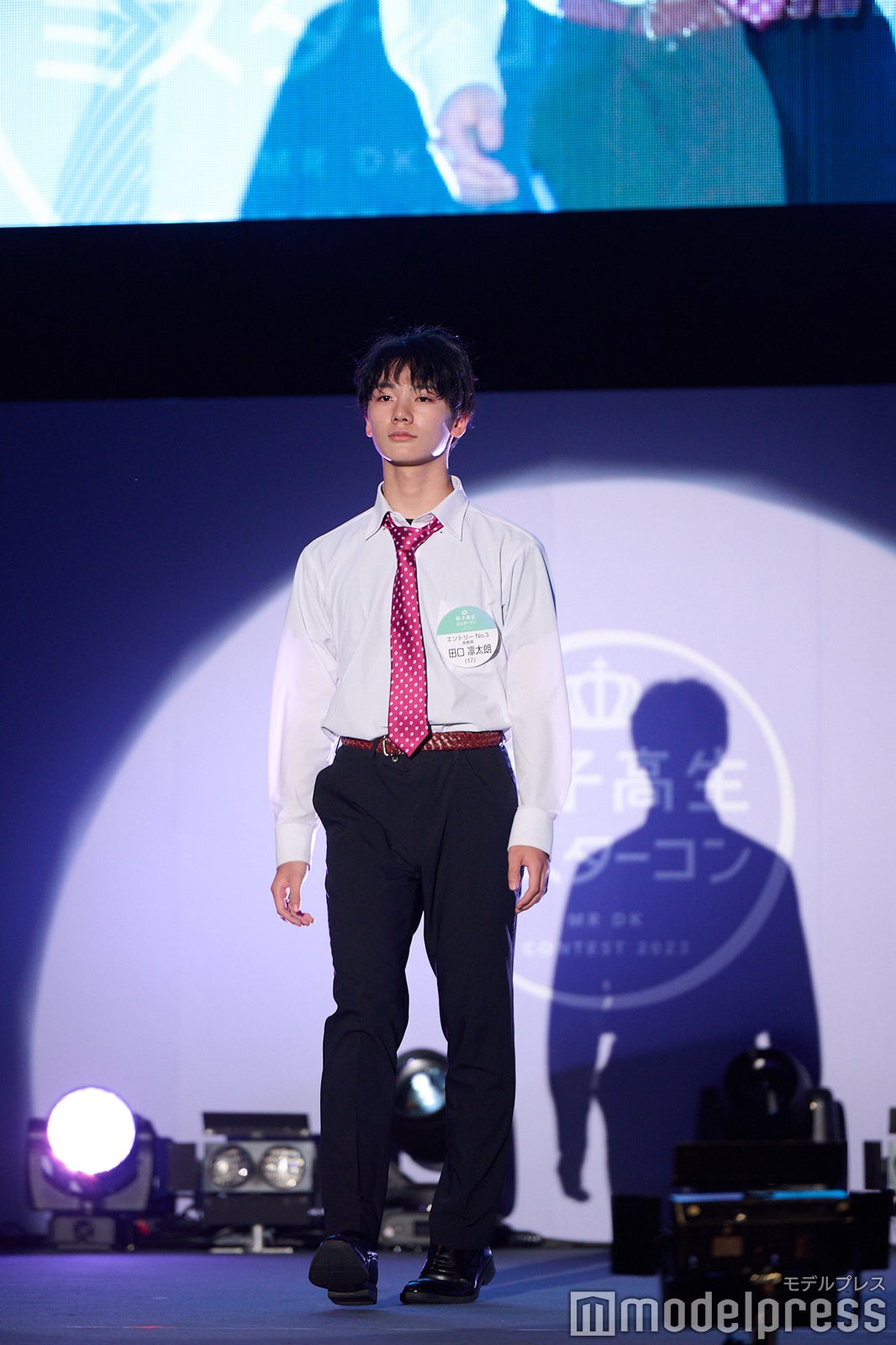 田口凛太朗くん「男子高生ミスターコン2023」ファイナル審査の様子（C）モデルプレス