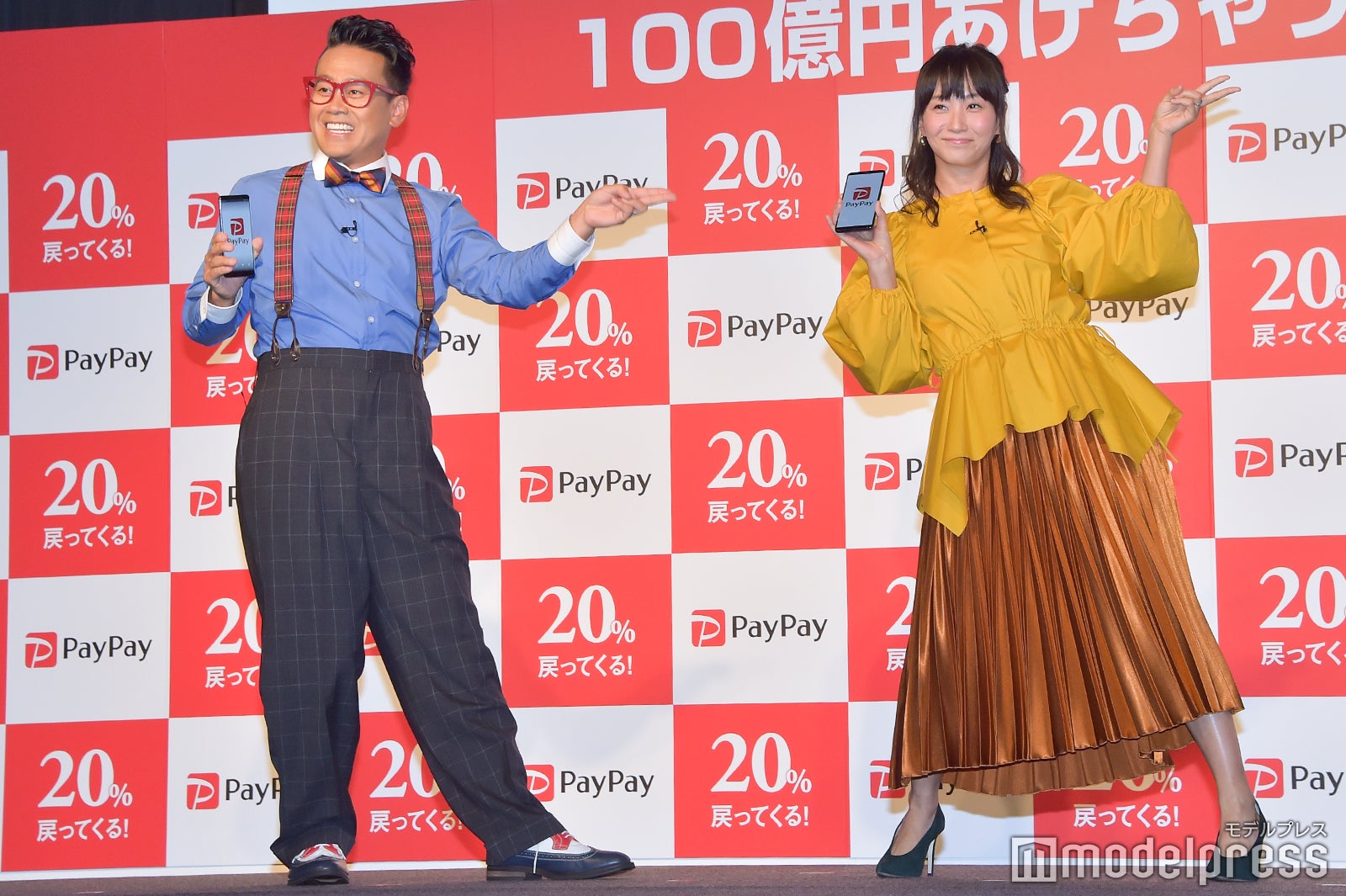 宮川大輔、藤本美貴 （C）モデルプレス