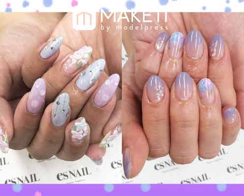 梅雨は“紫陽花ネイル”で気分を上げて!上品できれいな指先に