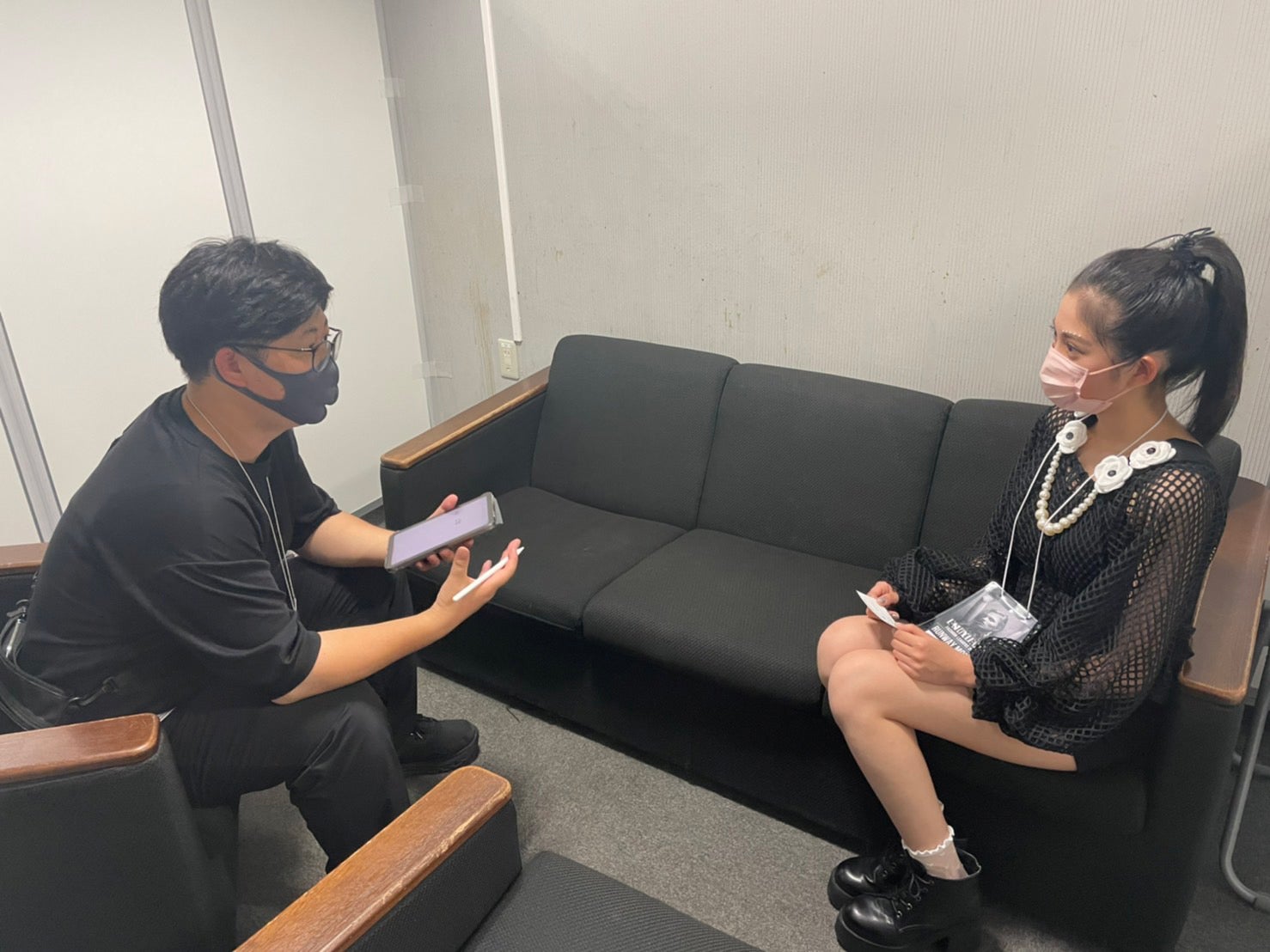 大手芸能プロダクションとの面談の様子（提供写真）