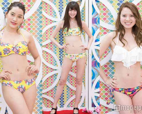 美ボディあらわ!トロピカル柄ビキニが可愛い<深夜のトレンド水着ファッションショー>