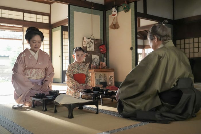 池脇千鶴、福地美晴、小日向文世「ばけばけ」第4話(C)NHK