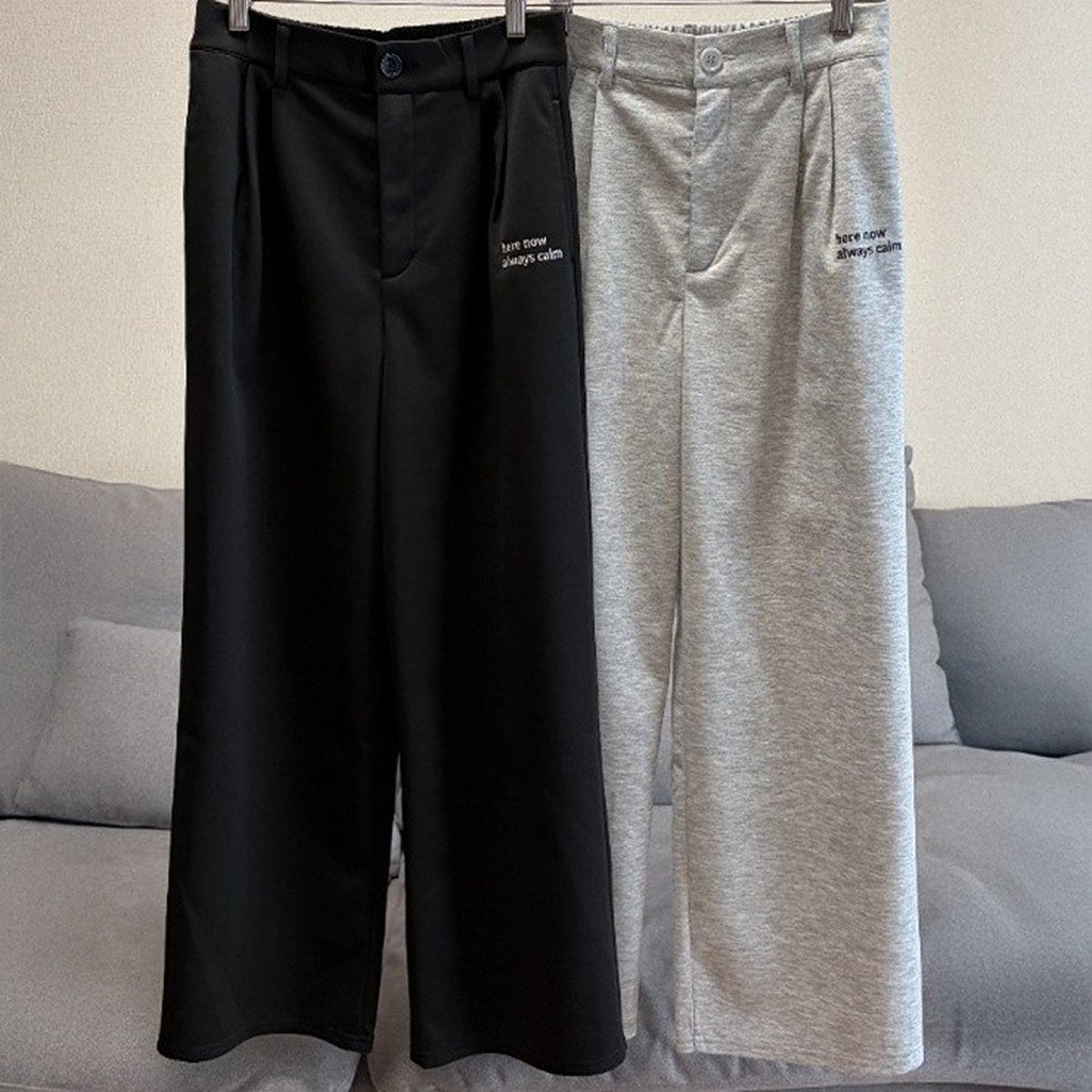 しまむらの刺繍ロゴタックスウェット（akaru）