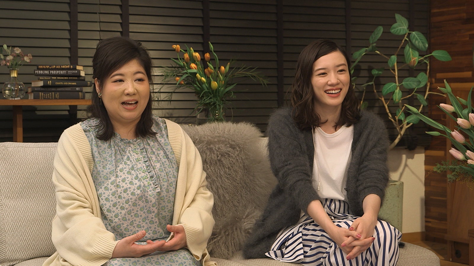 スタジオの様子／馬場園梓、永野芽郁「TERRACE HOUSE TOKYO 2019-2020」33rd WEEK（C）フジテレビ／イースト・エンタテインメント