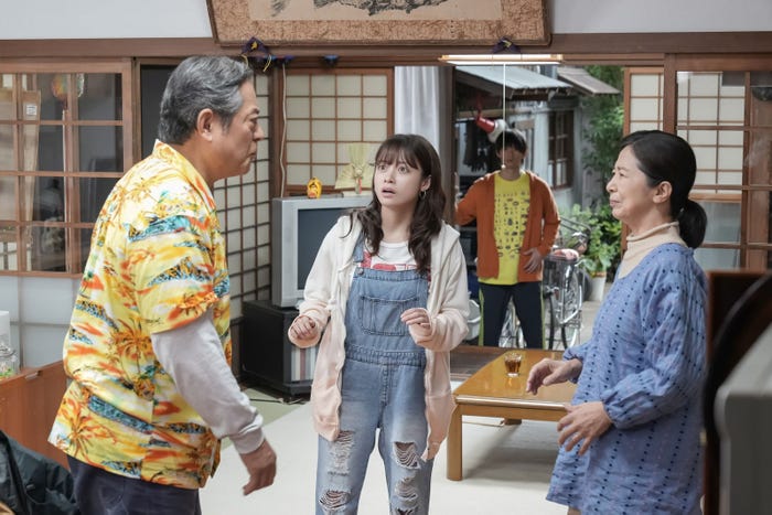 松平健、橋本環奈、佐野勇斗、宮崎美子「おむすび」第35話(C)NHK